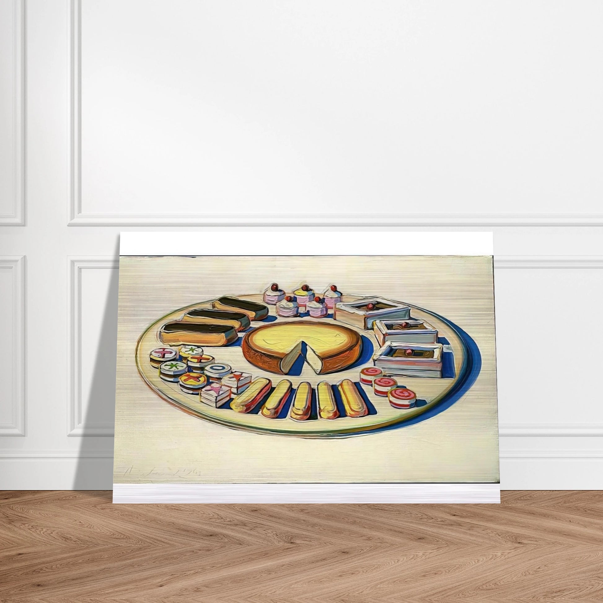 French Pastries - 1963 - Wayne Thiebaud Brushed Aluminum Print - 70x100 cm / 28x40 inches | Wayne Thiebaud Aluminum Print | Wayne Thiebaud Prints