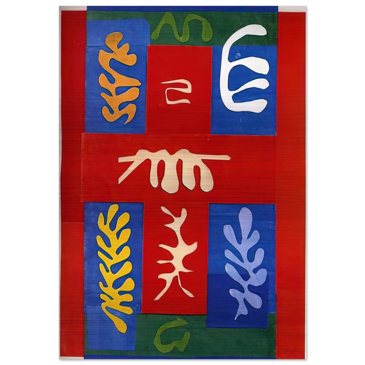 CUT OUTS 4 - Henri Matisse Brushed Aluminum Print - 70x100 cm / 28x40 inches | Henri Matisse Aluminum Print | Henri Matisse Prints