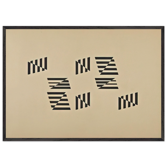 Limite-Lumificacas - 1958 - Helio Oiticica 70x100 cm / 28x40 inches Framed Art Print – Black Wooden Frame