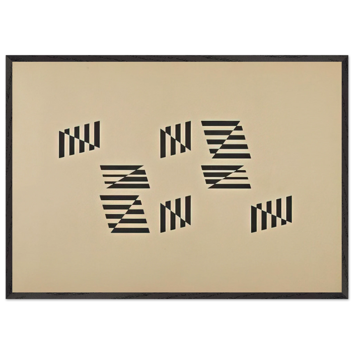 Limite-Lumificacas - 1958 - Helio Oiticica 70x100 cm / 28x40 inches Framed Art Print – Black Wooden Frame