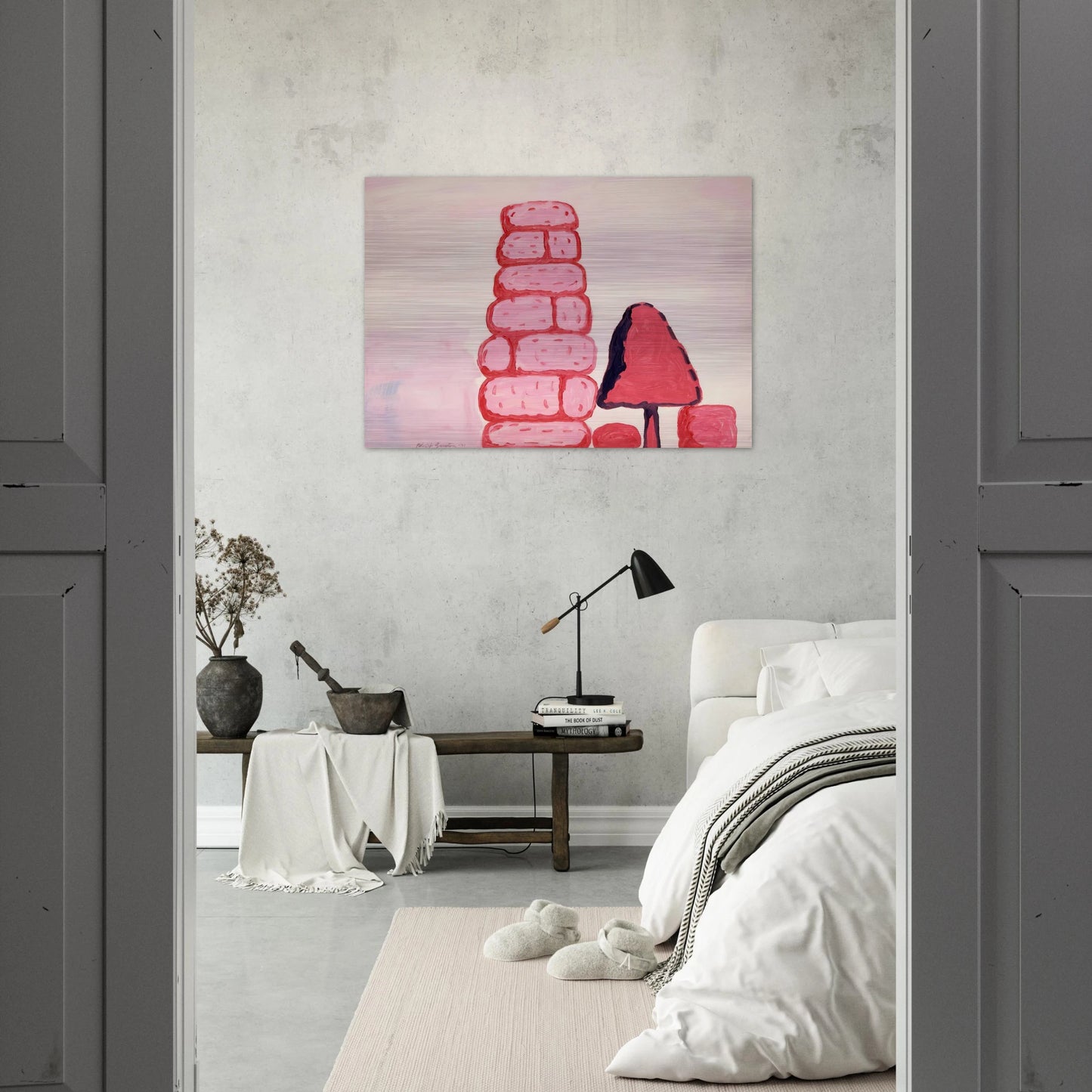 UNTITLED WALL - Philip Guston Brushed Aluminum Print - 70x100 cm / 28x40 inches | Philip Guston Aluminum Print | Philip Guston Prints