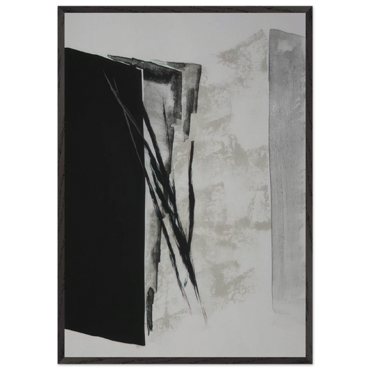 Kasanari - Abstract Expressionism - Toko Shinoda 70x100 cm / 28x40 inches Framed Art Print – Black Wooden Frame