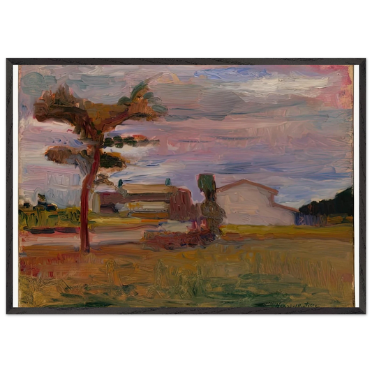 CORSICAN LANDSCAPE 1898 - Henri Matisse 70x100 cm / 28x40 inches Framed Art Print – Black Wooden Frame