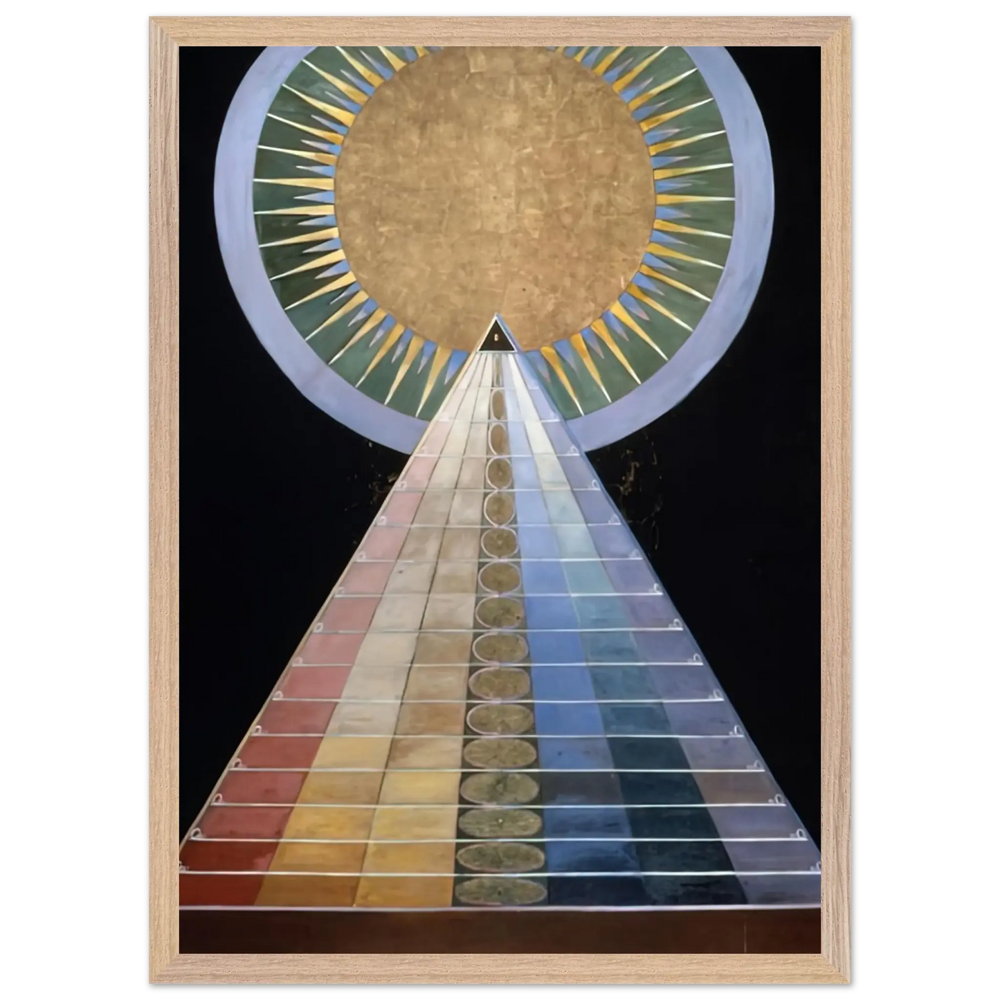 Hilma af Klint - ALTAR PAINTING 1915 Wall art - 20x25 cm / 8x10 Inches - Premium Wooden Framed Poster With Fine Art Paper - Wood frame