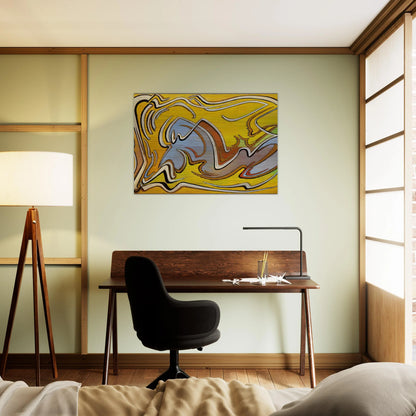 Calligraph Forming - 1958 - Lawren Harris Brushed Aluminum Print - 70x100 cm / 28x40 inches | Lawren Harris Aluminum Print | Lawren Harris Prints