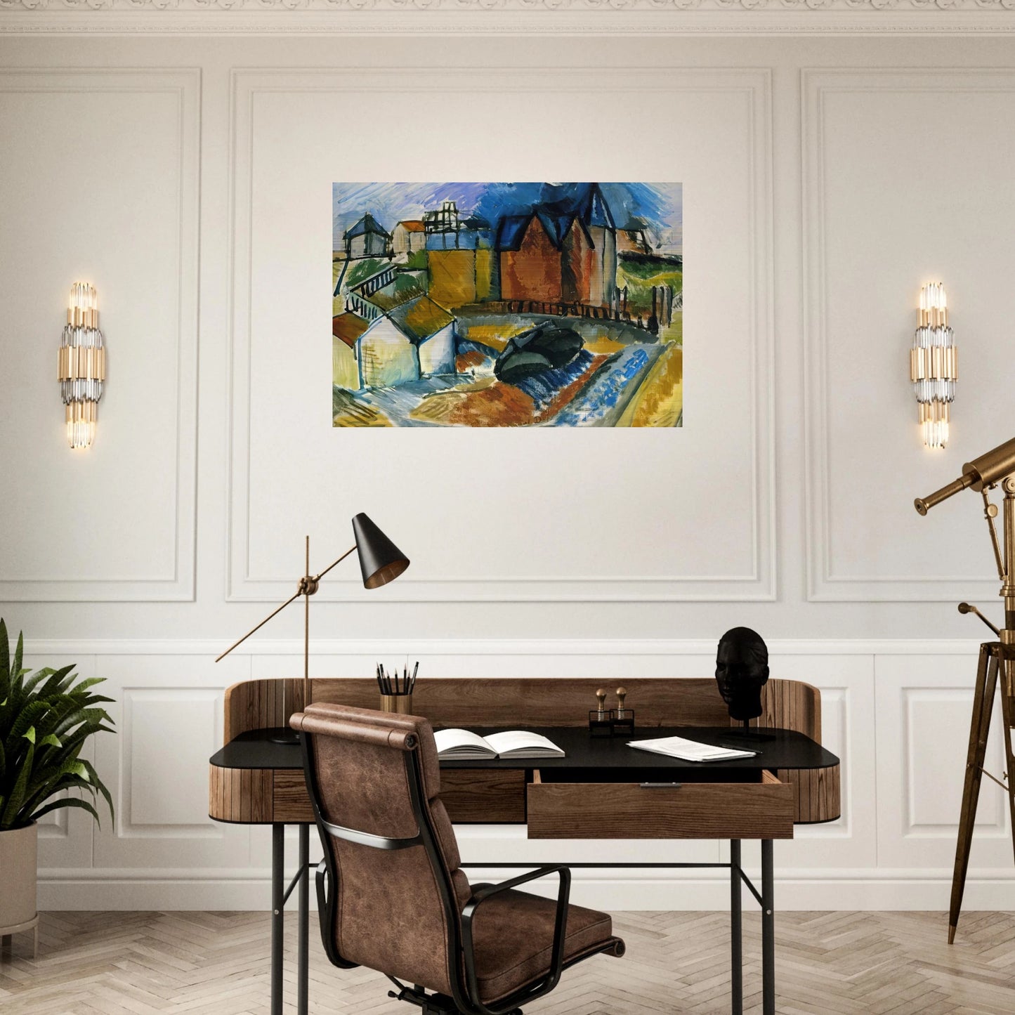 THE BEACH AT HAVRE 1910 - Raoul Dufy Brushed Aluminum Print - 70x100 cm / 28x40 inches | Raoul Dufy Aluminum Print | Raoul Dufy Prints