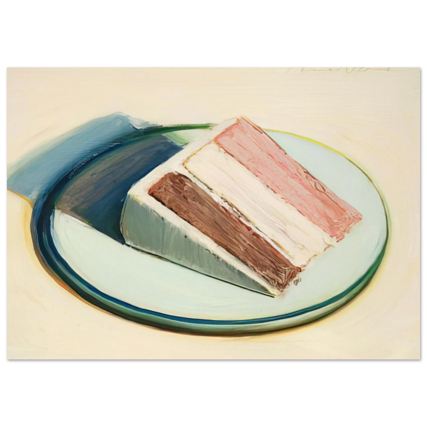Wayne Thiebaud - Cake Slice - 1979 Wall Art - 30x40 cm / 12x16 inches - Fine Art Poster - -