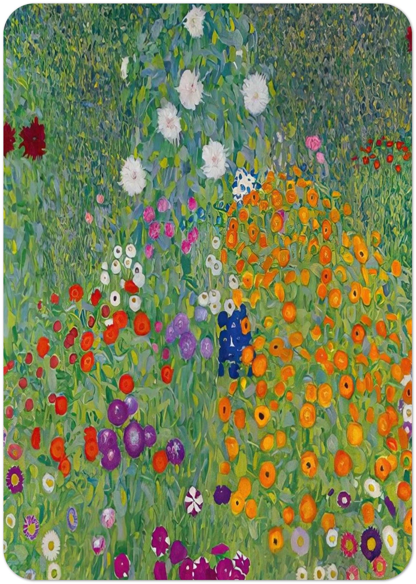 BLUMENGARTEN 1907 By Gustav Klimt Pack of 10 Post Cards | Gustav Klimt Post Cards | A6 (10.5 x 14.8 cm) - 4.1 x 5.8 inches