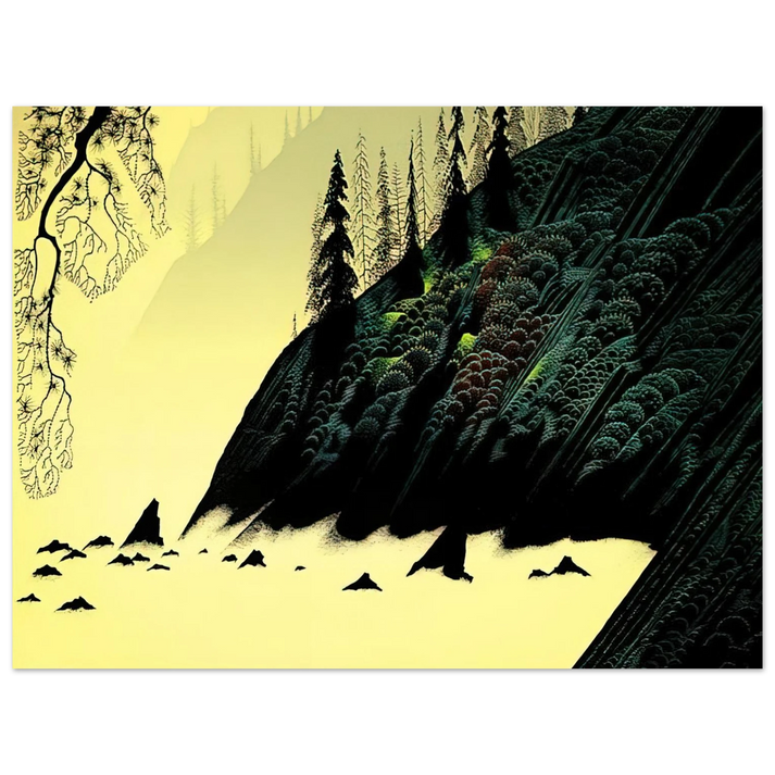 Eyvind Earle - Spruce Redwood and Pine  75x100 cm / 30x40inches Fine Art Poster