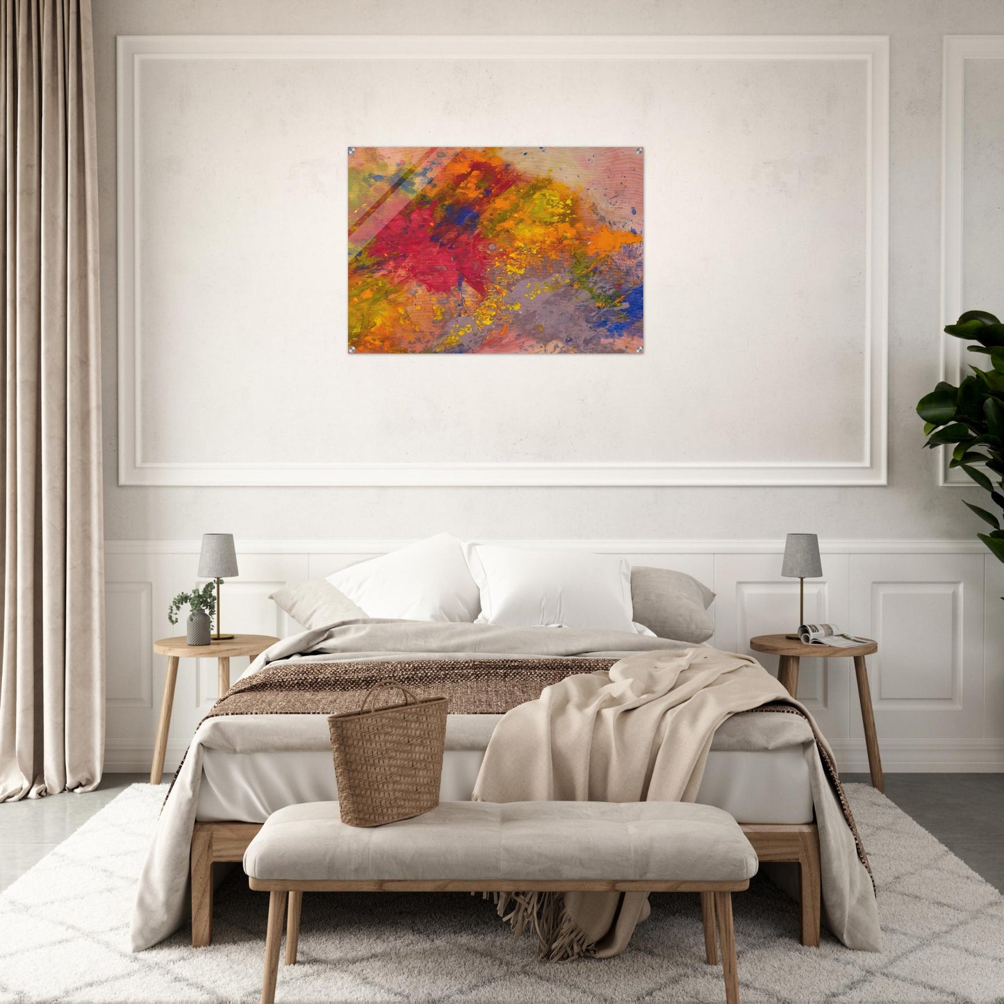 Red Linger - Sam Gilliam Acrylic Print - 70x100 cm / 28x40″ inches