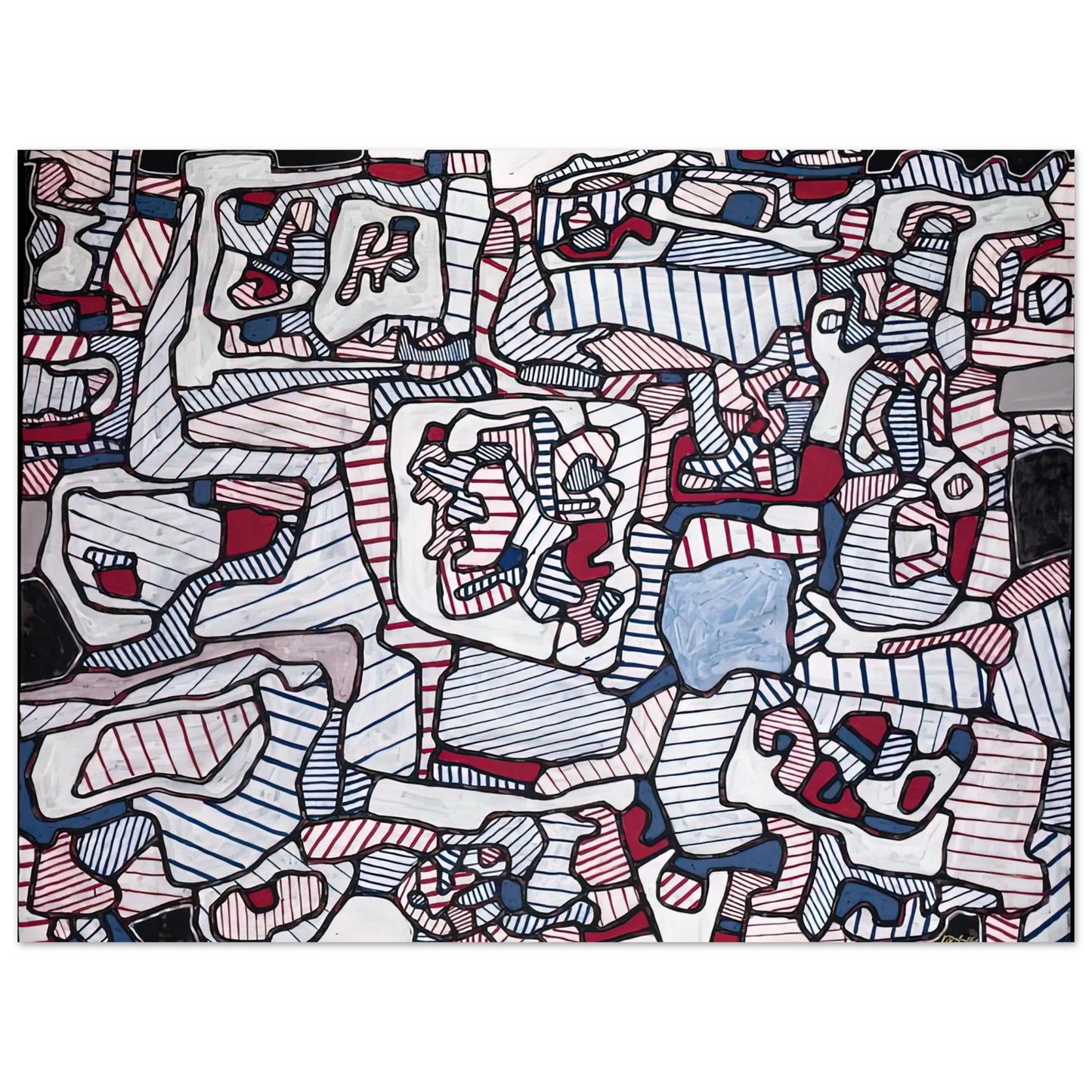 Jean Dubuffet - SITE INHABITED BY OBJECTS 1965  75x100 cm / 30x40inches Fine Art Poster