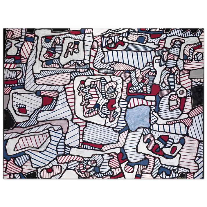 Jean Dubuffet - SITE INHABITED BY OBJECTS 1965  75x100 cm / 30x40inches Fine Art Poster