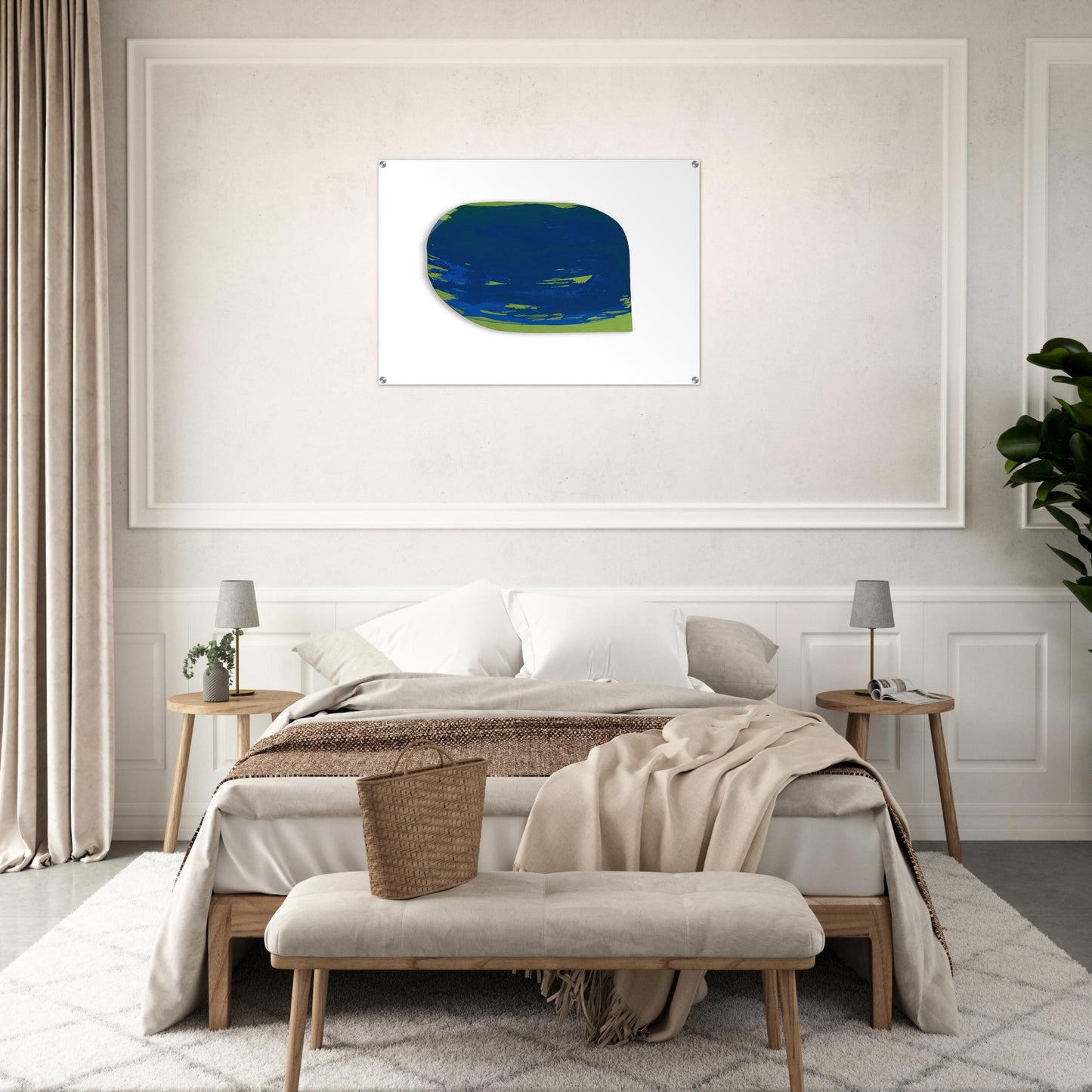 Blau auf Grün - 1965 - Blinky Palermo Acrylic Print - 70x100 cm / 28x40″ inches