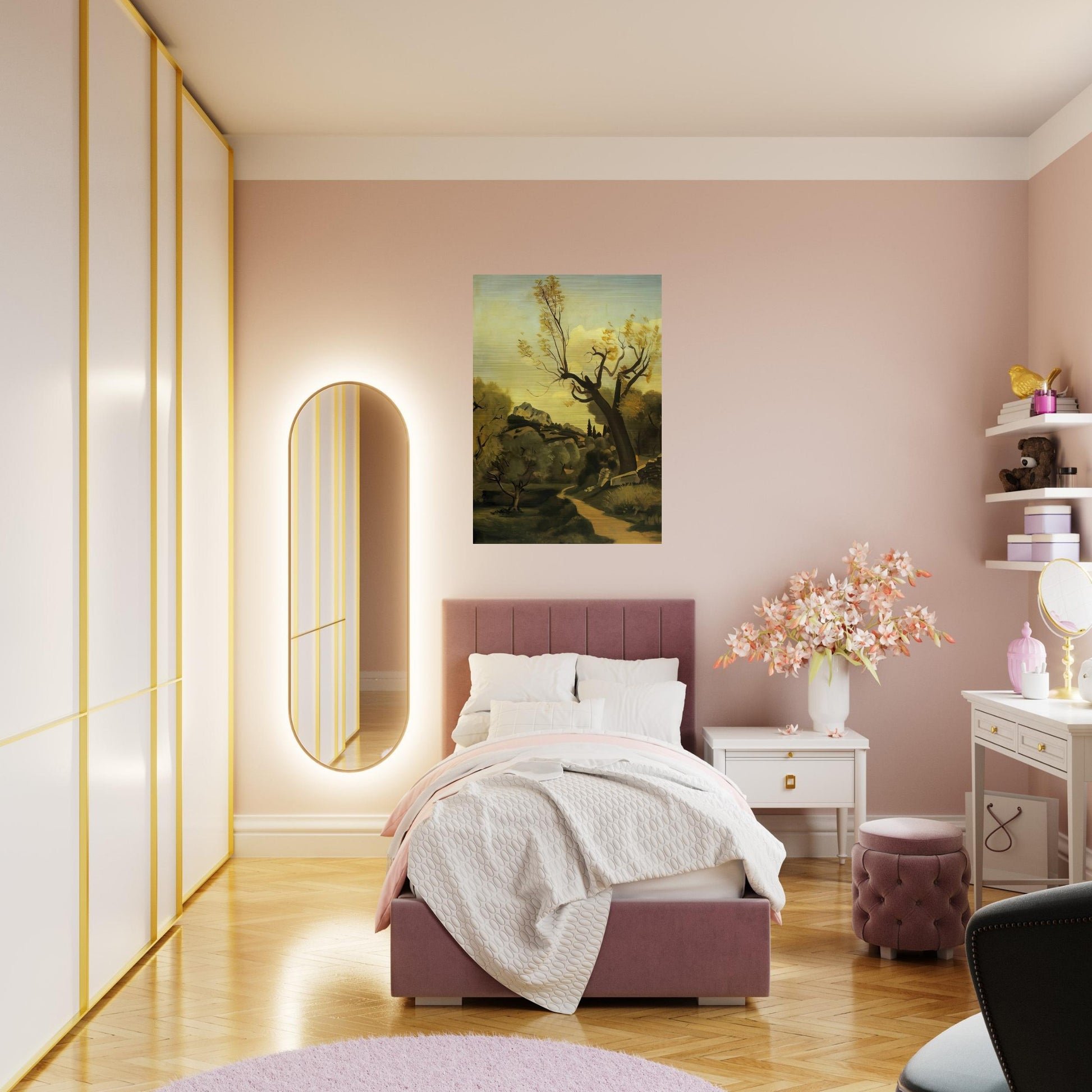 THE ROAD AND THE TREE - Andre Derain Brushed Aluminum Print - 70x100 cm / 28x40 inches | Andre Derain Aluminum Print | Andre Derain Prints