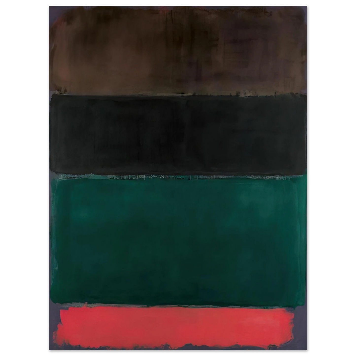 Mark Rothko - Untitled Red-Brown, Black, Green, Red - 1962 Wall Art - 21x29.7 cm / 8x12" - Fine Art Poster-canvas - -