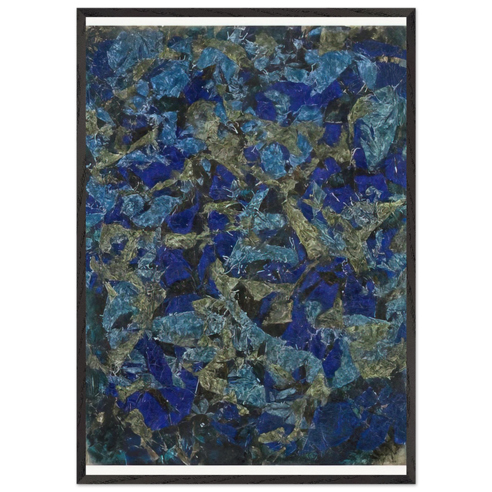 Peinture - 1963 - Simon Hantai 70x100 cm / 28x40 inches Framed Art Print – Black Wooden Frame