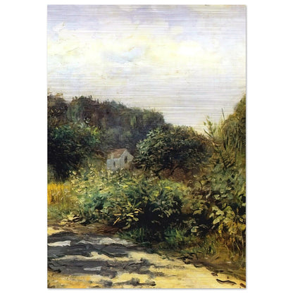 A Road in Louveciennes - Pierre-Auguste Renoir Brushed Aluminum Print - 70x100 cm / 28x40 inches | Pierre-Auguste Renoir Aluminum Print | Pierre-Auguste Renoir Prints