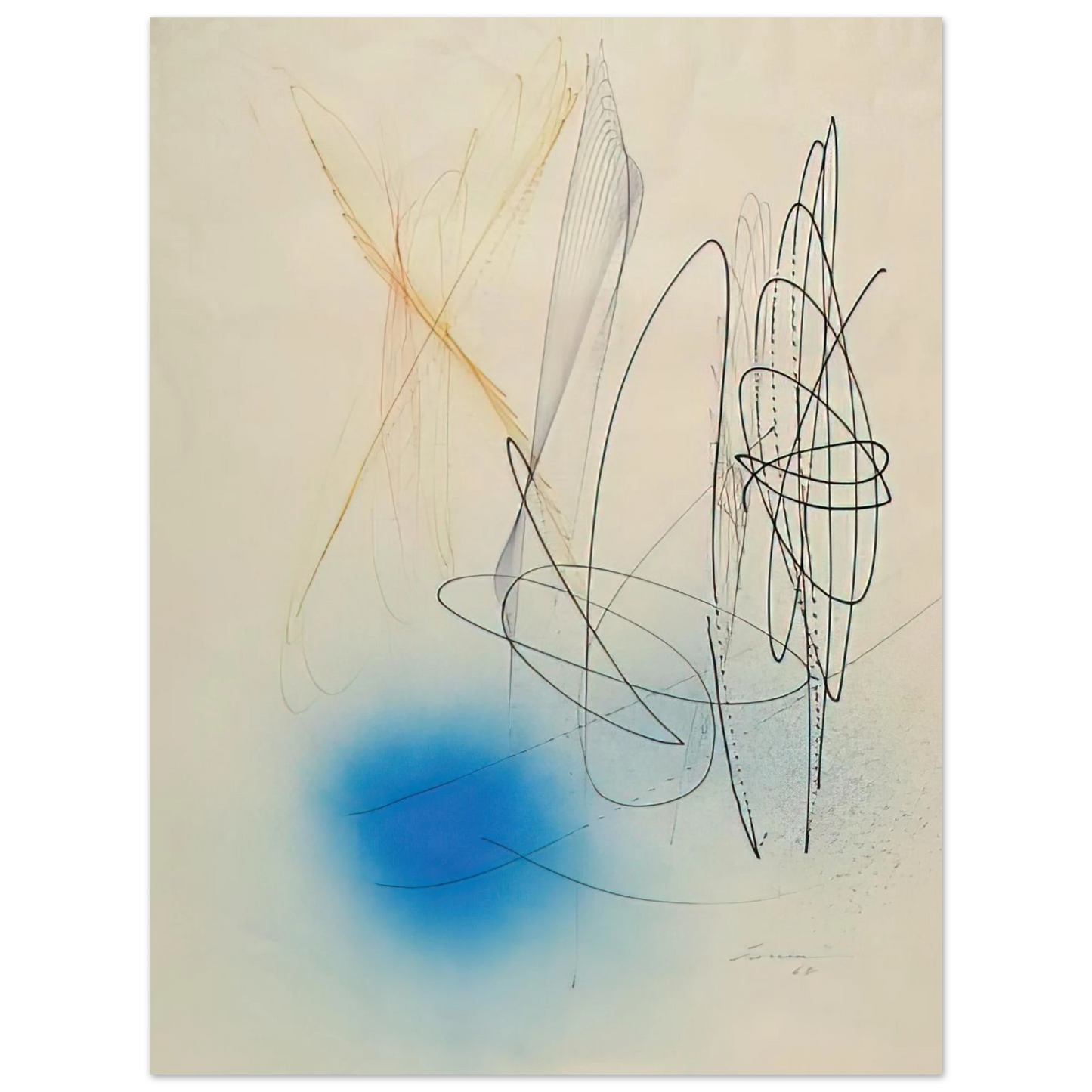 John Ferren - Abstract Composition - 1968  75x100 cm / 30x40inches Fine Art Poster