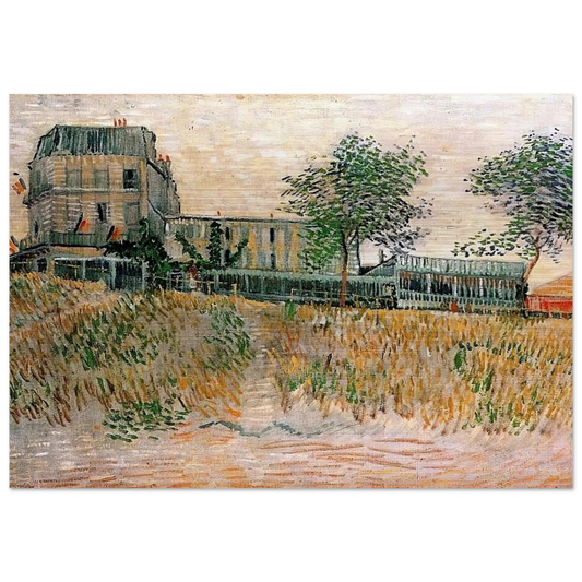 The Restaurant de la Sirene at Asnieres - Vincent van Gogh Brushed Aluminum Print - 70x100 cm / 28x40 inches | Vincent van Gogh Aluminum Print | Vincent van Gogh Prints