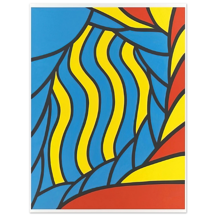 Nicholas Krushenick - Flying Circus - 1965  75x100 cm / 30x40inches Fine Art Poster