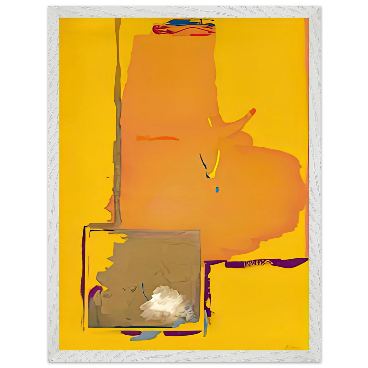 Helen Frankenthaler - Mardi Gras, 1987- Wall Art - 21x29.7 cm / 8x12" - Premium Wooden Framed Poster With Fine Art Paper-canvas - Wood frame