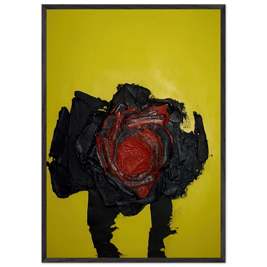 UNTITLED 1963 N3 - Luis Feito 70x100 cm / 28x40 inches Framed Art Print – Black Wooden Frame