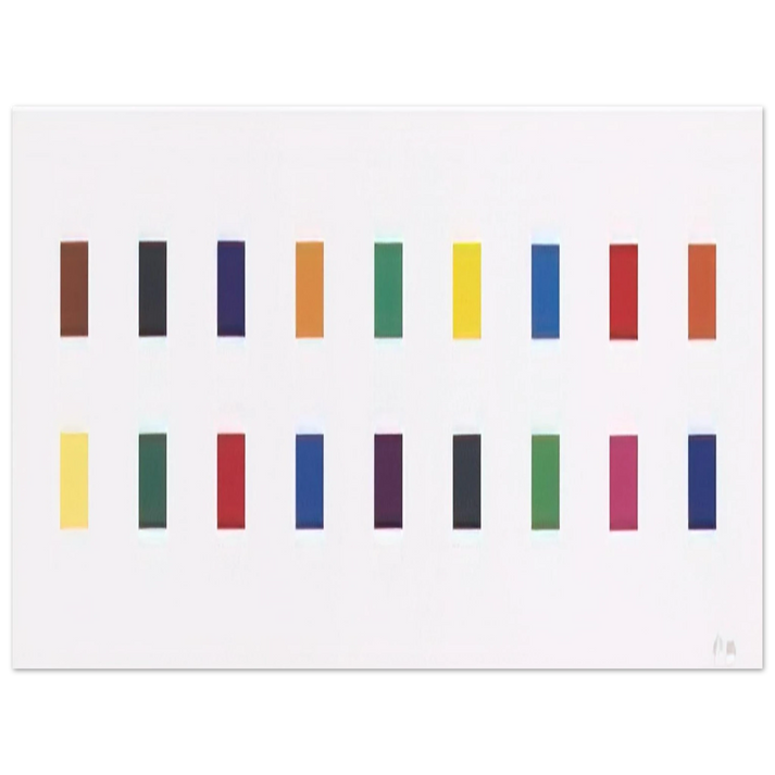 Ellsworth Kelly - 18 Colors  Cincinnati   75x100 cm / 30x40inches Fine Art Poster
