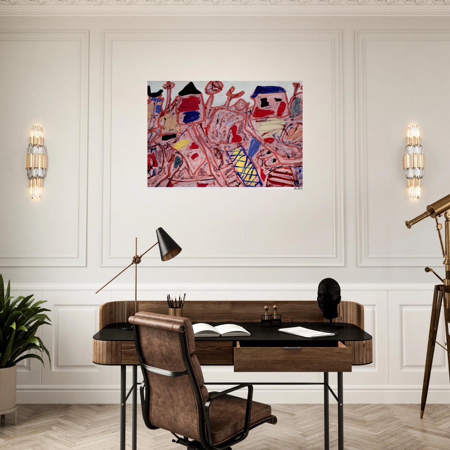 SUCCESSFUL CAMPAIGN - Jean Dubuffet Brushed Aluminum Print - 70x100 cm / 28x40 inches | Jean Dubuffet Aluminum Print | Jean Dubuffet Prints
