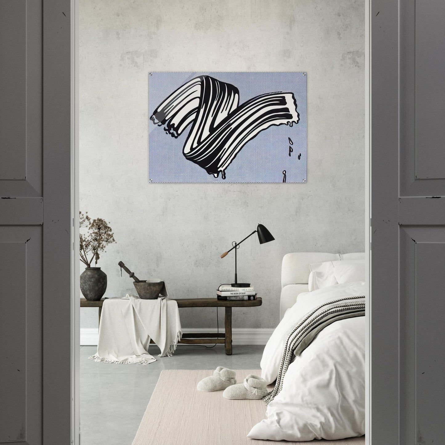WHITE BRUSHSTROKE I 1965 - Roy Lichtenstein Acrylic Print - 70x100 cm / 28x40″ inches