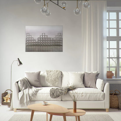 Structure with Three Towers - Sol LeWitt Brushed Aluminum Print - 70x100 cm / 28x40 inches | Sol LeWitt Aluminum Print | Sol LeWitt Prints