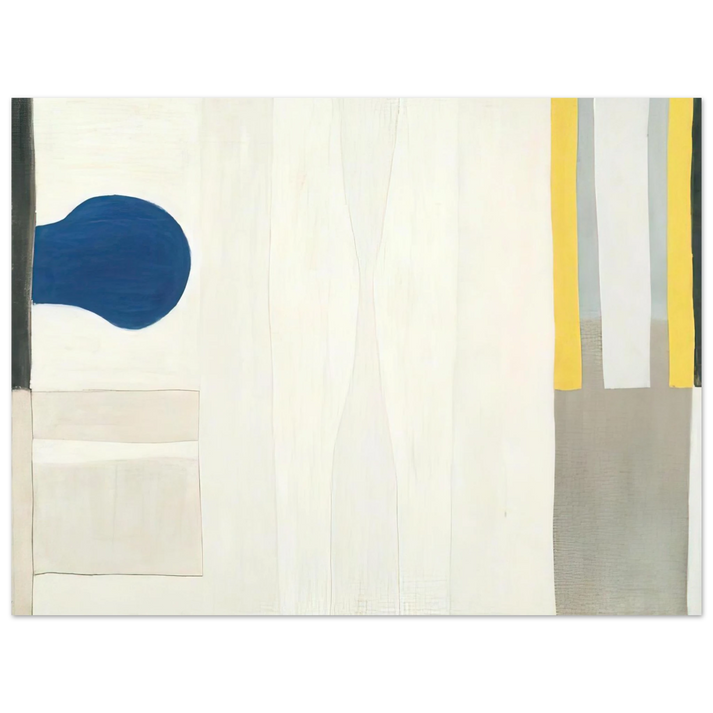 William Scott - Blue Form on White - 1964  75x100 cm / 30x40inches Fine Art Poster