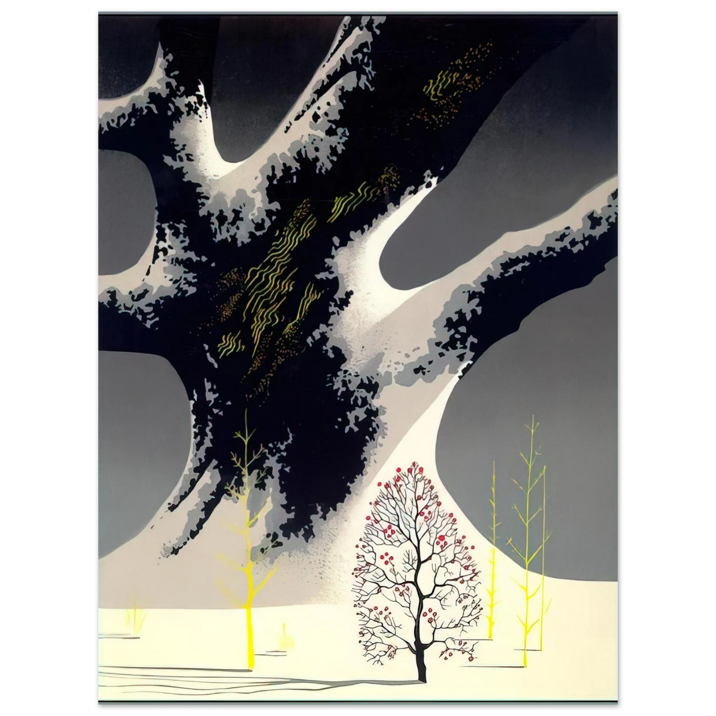 Eyvind Earle - Winter Oak  75x100 cm / 30x40inches Fine Art Poster