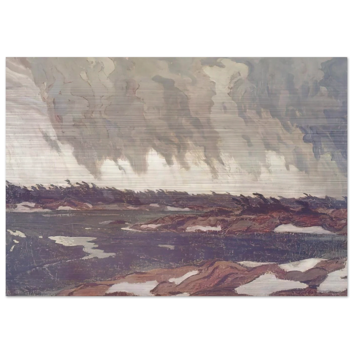 March Storm, Georgian Bay - 1920 - A.Y. Jackson Brushed Aluminum Print - 70x100 cm / 28x40 inches | A.Y. Jackson Aluminum Print | A.Y. Jackson Prints