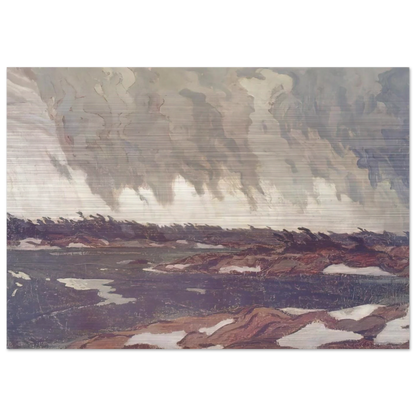 March Storm, Georgian Bay - 1920 - A.Y. Jackson Brushed Aluminum Print - 70x100 cm / 28x40 inches | A.Y. Jackson Aluminum Print | A.Y. Jackson Prints
