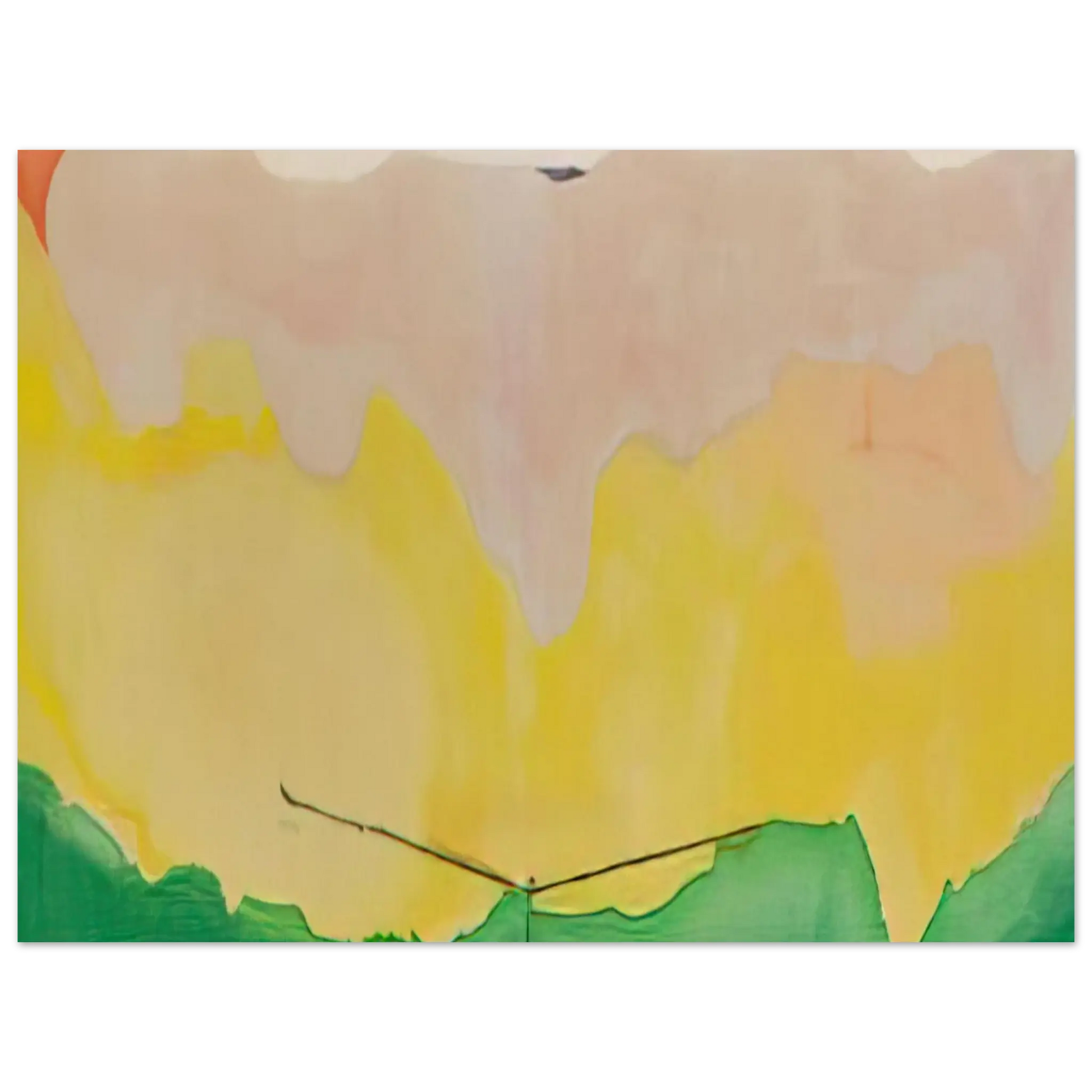 Helen Frankenthaler - Boulevard - 1973 Wall art - 30x40 cm / 12x16 Inches - Premium Wooden Framed Poster With Fine Art Paper - White frame