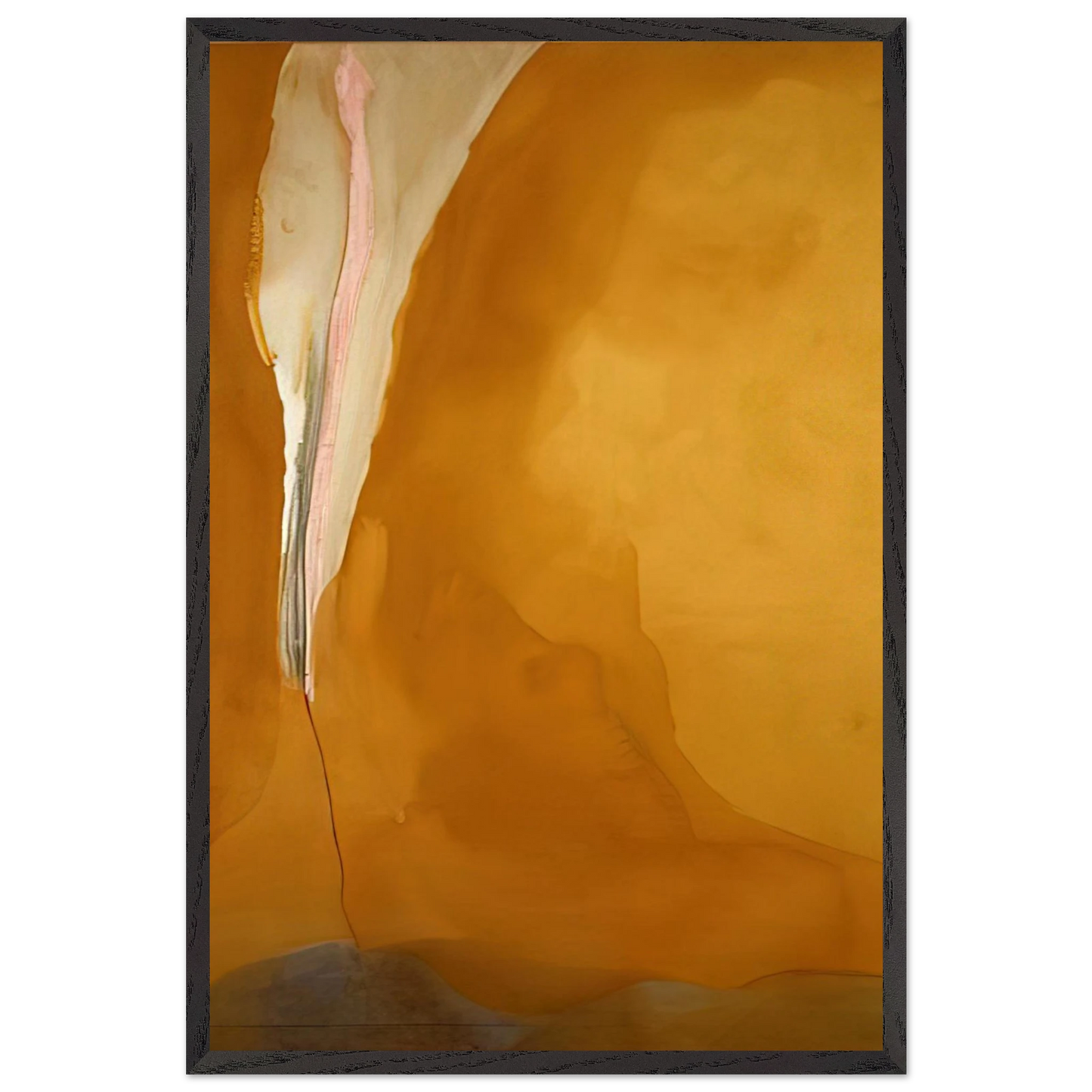 Helen Frankenthaler - Coral Wedge - 1972 Wall art - 40x50 cm / 16x20 inches - Premium Wooden Framed Poster With Fine Art Paper-canvas - Wood frame