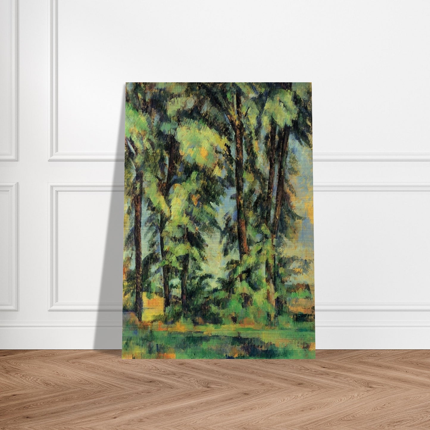 Large Trees at Jas de Bouffan - Paul Cézanne Brushed Aluminum Print - 70x100 cm / 28x40 inches | Paul Cézanne Aluminum Print | Paul Cézanne Prints