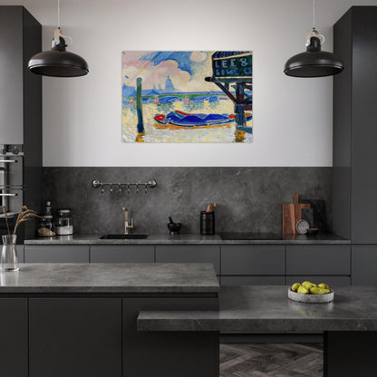 BARGES ON THE THAMES 1906 0 - Andre Derain Acrylic Print - 70x100 cm / 28x40″ inches