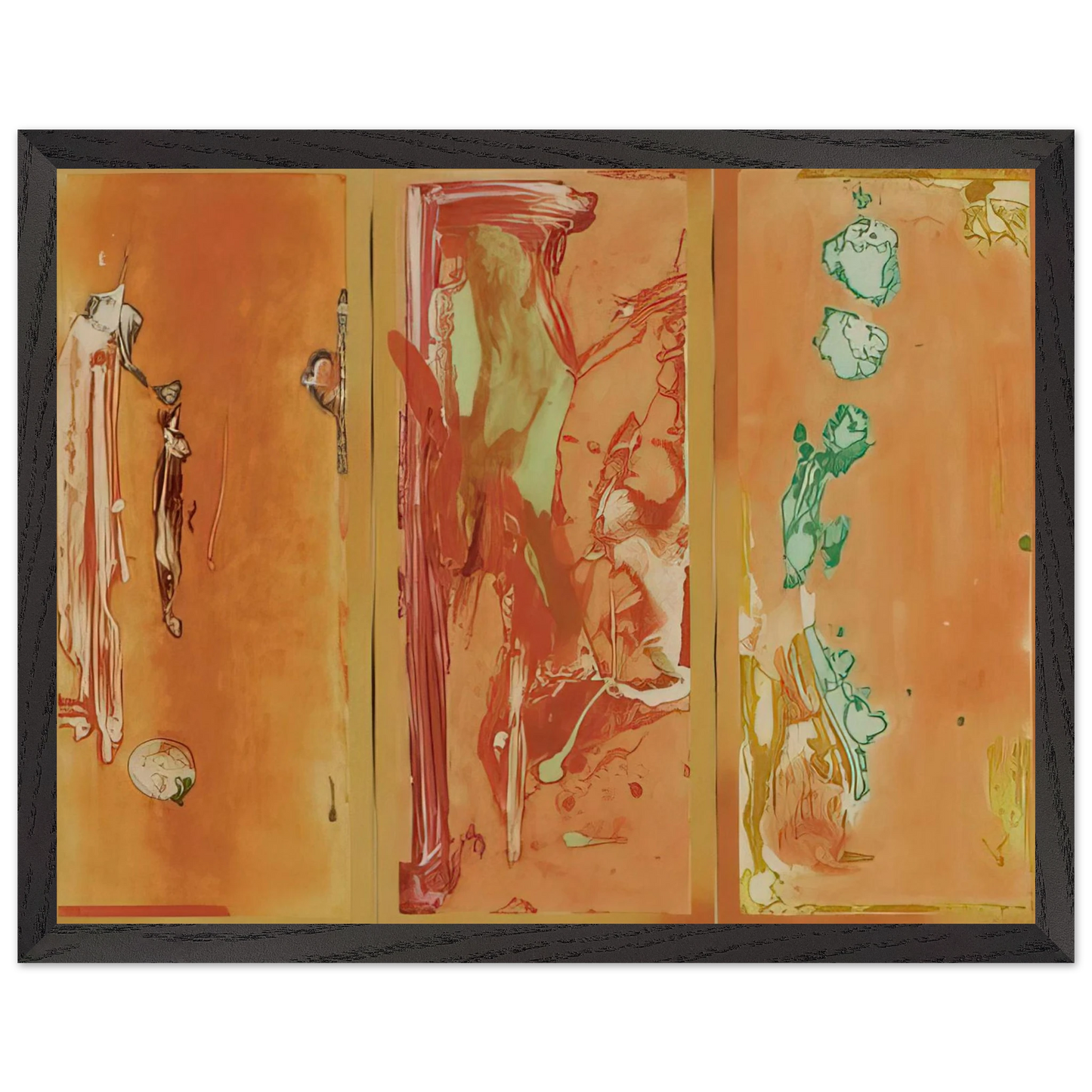 Helen Frankenthaler - Gateway - 1988 Wall art - A2 (42 x 59.4  cm) - Premium Wooden Framed Poster With Fine Art Paper-canvas - Black frame