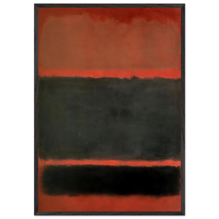 No20 - 1957 - Mark Rothko 70x100 cm / 28x40 inches Framed Art Print – Black Wooden Frame