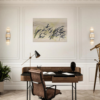 Composition - Surrealism, Tachisme - Henri Michaux Brushed Aluminum Print - 70x100 cm / 28x40 inches | Henri Michaux Aluminum Print | Henri Michaux Prints