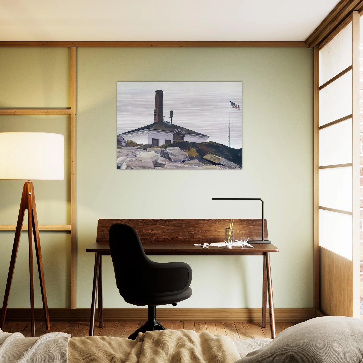House of the Foghorn, I - Edward Hopper Brushed Aluminum Print - 70x100 cm / 28x40 inches | Edward Hopper Aluminum Print | Edward Hopper Prints