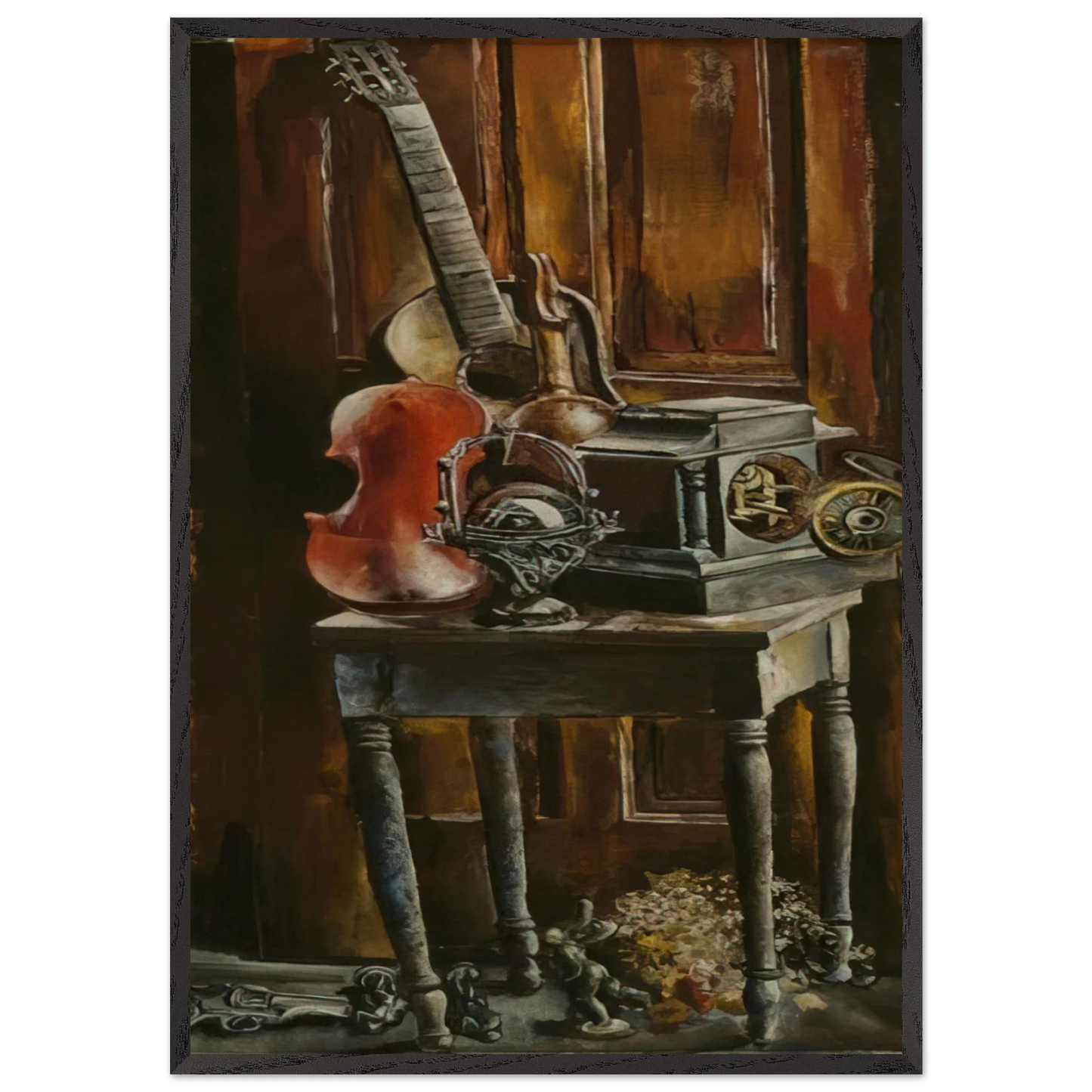 THIS ICHNOLITE OF MINE - Ivan Albright 70x100 cm / 28x40 inches Framed Art Print – Black Wooden Frame