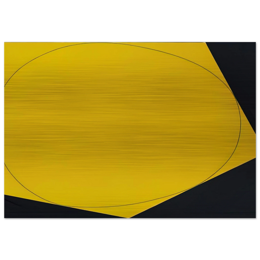 DISTORTED CIRCLE WITHIN A POLYGON I 1972 - Robert Mangold Brushed Aluminum Print - 70x100 cm / 28x40 inches | Robert Mangold Aluminum Print | Robert Mangold Prints