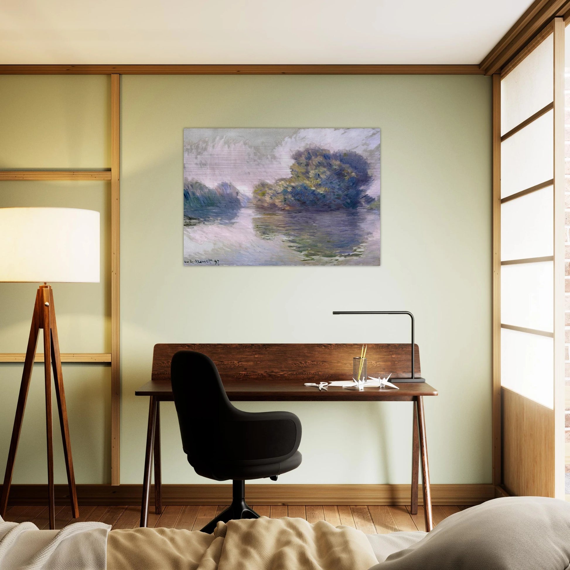Islands at Port-Villez - claude monet Brushed Aluminum Print - 70x100 cm / 28x40 inches | claude monet Aluminum Print | claude monet Prints