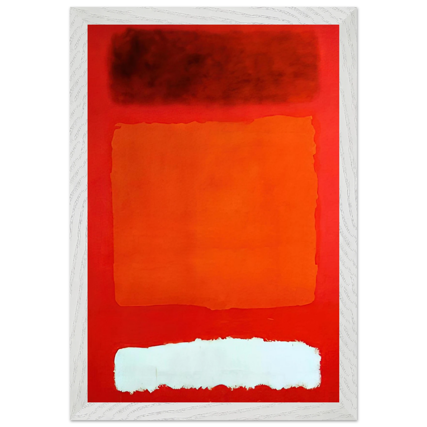 Mark Rothko - Red, White, and Brown - 1957 Wall Art - 21x29.7 cm / 8x12" - Premium Wooden Framed Poster With Fine Art Paper-canvas - White frame