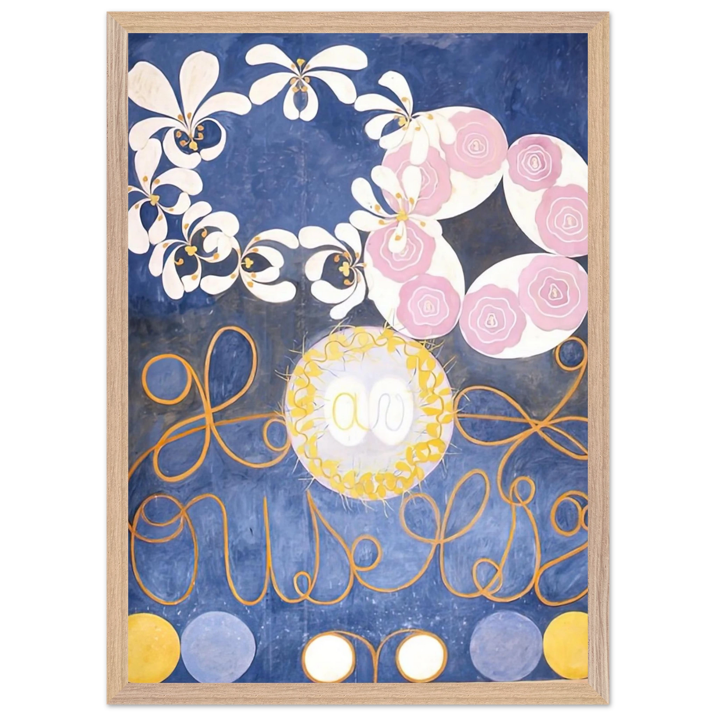 Hilma af Klint - THE TEN LARGEST 1907 Wall art - A3 (29.7 x 42  cm) - Premium Wooden Framed Poster With Fine Art Paper - White frame