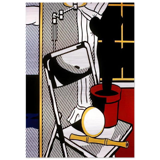 INTERIOR WITH CACTUS 1978 - Roy Lichtenstein Brushed Aluminum Print - 70x100 cm / 28x40 inches | Roy Lichtenstein Aluminum Print | Roy Lichtenstein Prints