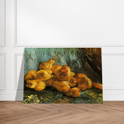 Still Life with Pears - Vincent van Gogh Brushed Aluminum Print - 70x100 cm / 28x40 inches | Vincent van Gogh Aluminum Print | Vincent van Gogh Prints
