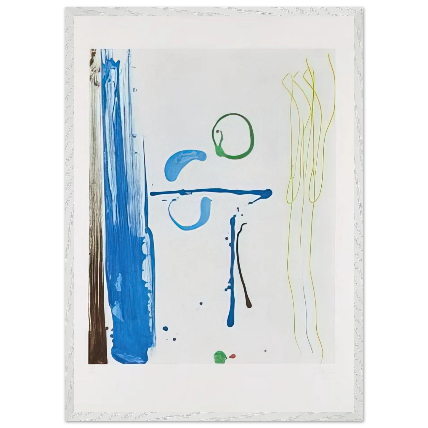 Helen Frankenthaler - Sunshine After Rain - 1987 Wall art - 60x90 cm / 24x36 inches - Premium Wooden Framed Poster With Fine Art Paper-canvas - White frame